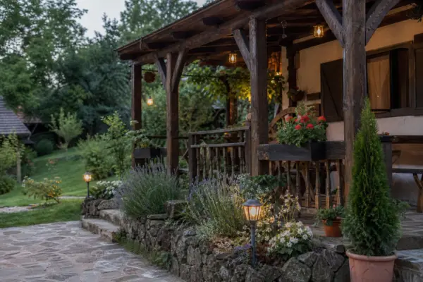 Amenajarea grădinii în stil rustic: materiale și plante potrivite